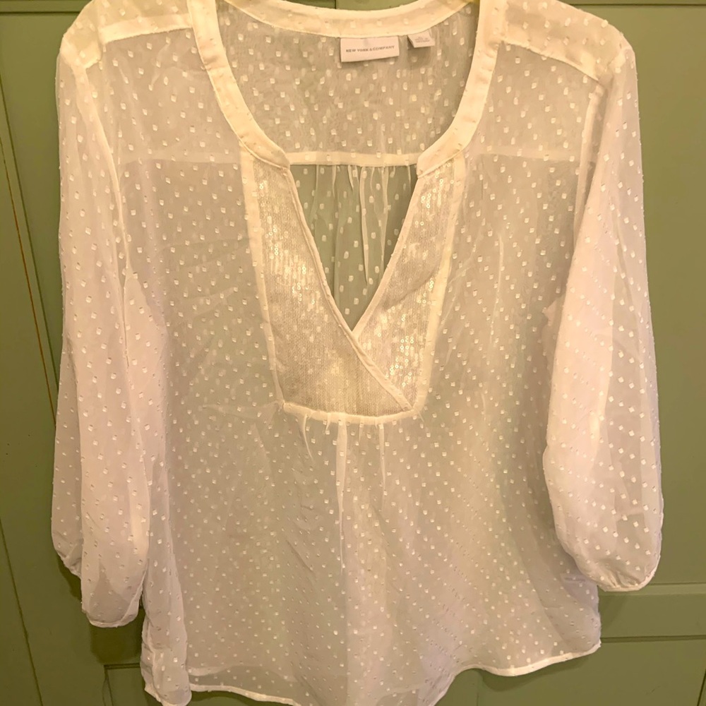 Sheer and Fun White Top